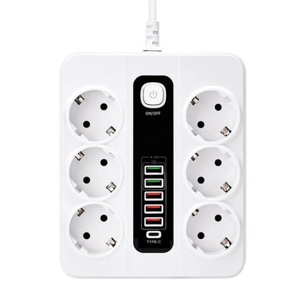 Vothoon Hp-h04 3000w 10amper 6’lı 2metre Uzatma Kablolu Çoklu Termal Akım Priz