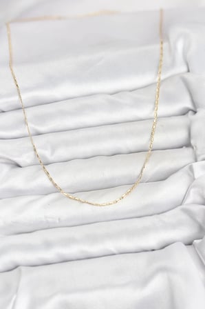 CM 14K Gold Renk Kesme Model 60 cm Kadın Kolye