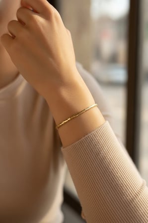 CM Gold Renk Lazer Kesim 65 mm Bilezik