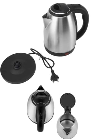 Elektrikli Paslanmaz Çelik Su İsıtcı Çelik Kettle 1.8 Lt. Uzun Ömürlü