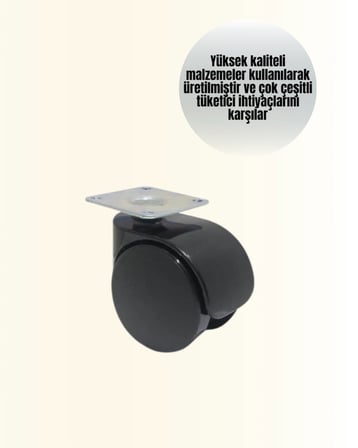 Kilitsiz Mobilya Tekerleği 6 cm 4 Adet Dayanıklı Tasarım