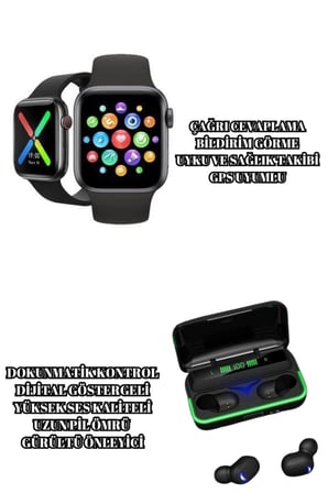 Ucuz Ve Kaliteli Kulaklıklı Saat Seti Bluetooth Bağlantılı Akıllı Saat Ve Kulaklık