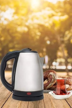 Kettle C F Tipi 220-240V Paslanmaz Çelik Elektrik Kablolu Otomatik Kapanma