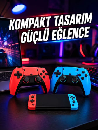 Kablosuz Retro Oyun Konsolu HDMI TV Bağlantılı Çift Gamepad Seti