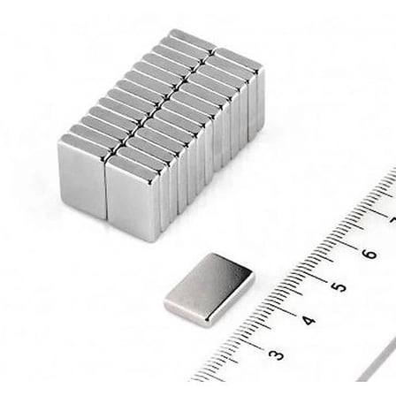 100 Adet 15x10x1.5 Mm Köşeli Neodyum Mıknatıs N35 Magnet Dayanıklı Nikel Kaplama