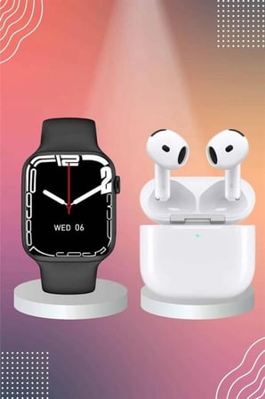 3.nesil Tws Bluetooth Kulaklık Ve Dokunmatik Ekran Akıllı Saat Sesli Görüşme