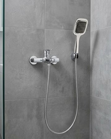 Siyah Duş Seti El Duşu Başlığı Spiral Hortum Dayanıklı Banyo Duş Aksesuarı