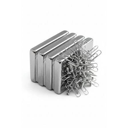 1 Adet 40x20x5mm Neodyum Magnet Güçlü N35 Mıknatıs Köşeli Nikel Kaplama