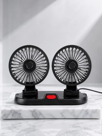 Usb Bağlantılı Çift Başlıklı Araç İçi Soğutma Vantilatörü