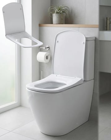 Slim Yavaş Kapanan Klozet Kapağı Sessiz Kapanma Kolay Montaj