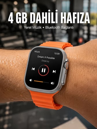 Yeni Nesil 3 Kordonlu Kol Saati 49 Mm Amoled Ekran Akıllı Saat