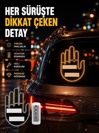 Uzaktan Kumandalı Led El Park Uyarı Cihazı Suya Dayanıklı Enerji Tasarruflu
