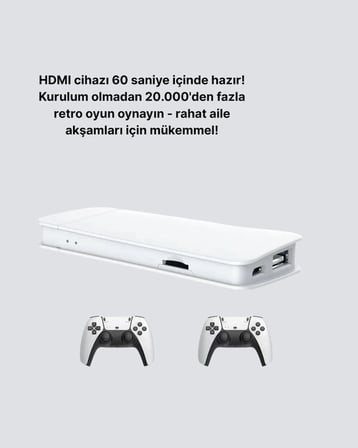 3D ve 4K Görüntü Kaliteli Çok Oyunculu Retro Oyun Konsolu