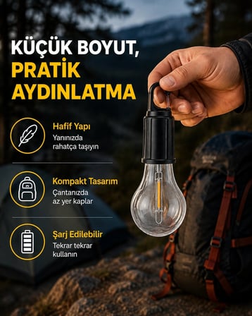 Su Geçirmez Dış Mekan Led Çadır Işığı