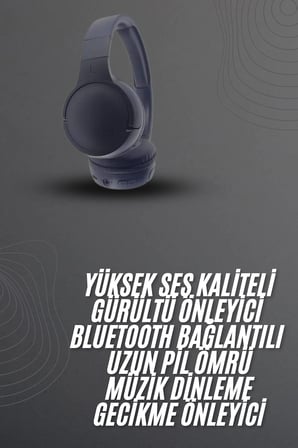 Kablosuz Bluetooth Kulaklık Kulak Üstü Ayarlanabilir Uzun Ömürlü Yeni Nesil