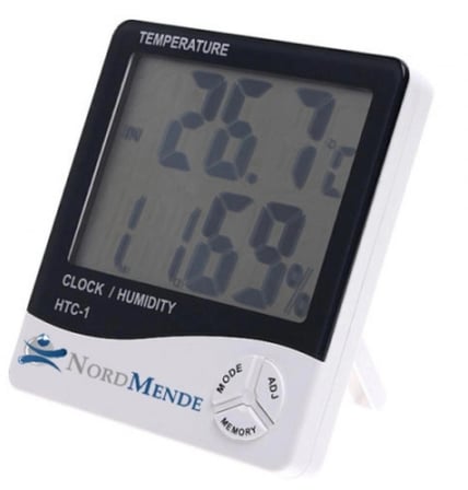 Dijital Termometre Nem Ölçer Saat Alarm Özellikli Lcd Ekran İç Mekan Sıcaklık Göstergesi