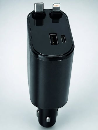 Araç Çakmaklık Şarj Cihazı 120w Type-c & Lightning Kablolu Çoklu Hızlı Şarj İstasyonu