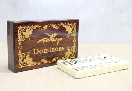 Ahşap Kutulu Domino Oyunu Alk4220