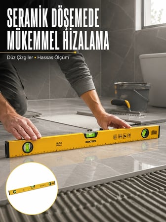 600 Mm Su Terazisi Sarı Dayanıklı Gövde Hassas Ölçüm Yeni Nesil