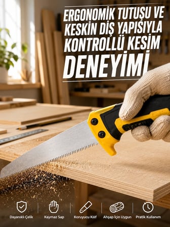 Düz Bıçaklı Budama Testeresi Kılıflı Güvenli Tasarım