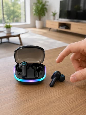 Bluetooth 5.4 Tws Kablosuz Kulaklık Quad Enc Mikrofonlu Rgb Şarj Kutulu Hd Ses