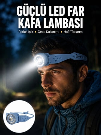 Led Kafa Lambası Kamp Yürüyüş Ve Gece Kullanımı İçin Yeni Nesil