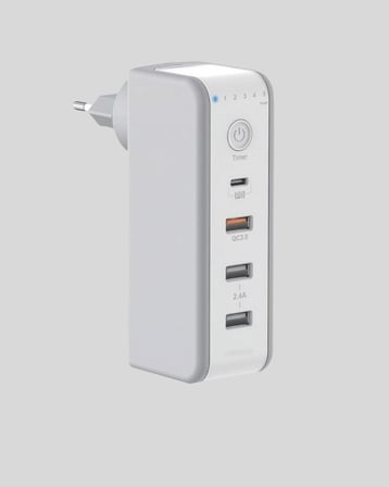 Zaman Kontrollü Şarj Cihazı 30w Hızlı Şarj Ve Çoklu Usb Çıkışı Yeni Nesil