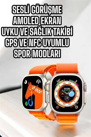 Akıllı Saat Nfc Ve Gps Uyumlu Uyku Ve Sağlık Takibi Sesli Görüşme