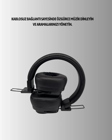 Ergonomik Konforlu Kablosuz Kulak Üstü Bluetooth Kulaklık Yeni Nesil