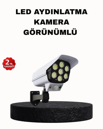 Güneş Enerjili Güvenlik Işığı Dış Mekan 5 Eksen Ayarlı Ve Pır Hareket Sensörlü