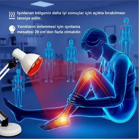 150w Kızılötesi (infrared) Isıtıcılı Fizik Tedavi Lambası (kırmızı Işık) E27 (kalın Duy)