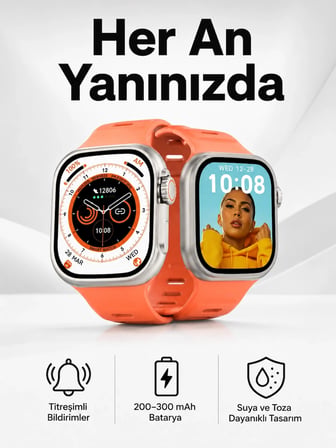 Akıllı Saat Gps, Sağlık Ve Uyku Takibi Arama Cevaplayan Bluetooth Bağlantılı (kopya)
