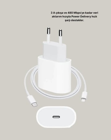 iOS Uyumlu 20W USB-C Hızlı Şarj Cihazı Telefon ve Tablet İçin