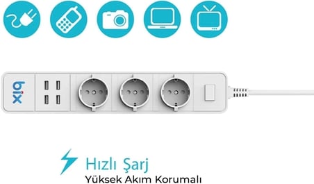 Vtn Bp-01 Wifi Yüksek Akım Korumalı Hızlı Şarj Özellikli Akıllı Priz