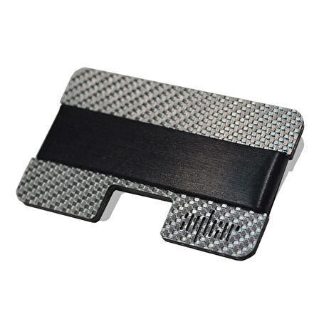 Karbonfiber Minimalist Kartlık Gümüş