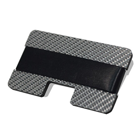 Karbonfiber Minimalist Kartlık Gümüş