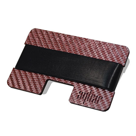 Karbonfiber Minimalist Kartlık Kırmızı