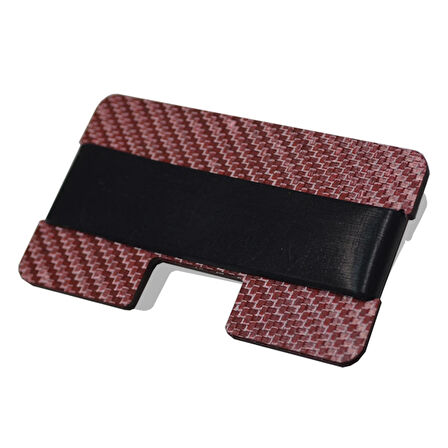 Karbonfiber Minimalist Kartlık Kırmızı