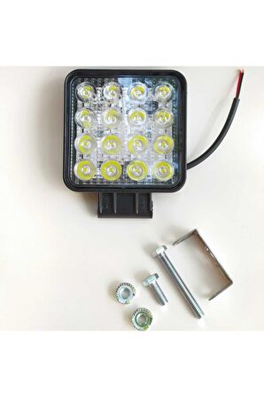Offroad Sis Lambası 16 Led Beyaz Renk Tepe Lambası - Çalışma Lambası