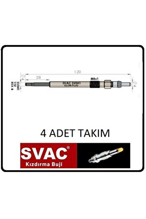 Kızdırma Bujisi Ka Astra Combo Meriva Tigra 1.3 Cdti-sv041-4 Ad. Takım Oem No: 46796050