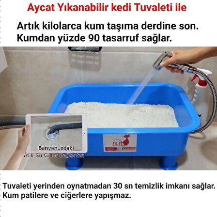 AYCAT YIKANABİLİR KEDİ TUVALETİ