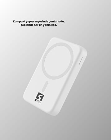 Ultra Kompakt ve Güçlü – MagSafe Powerbank 10000 mAh ile Kablosuz Şarj Deneyimi