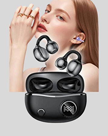 Bluetooth 5.4 Kablosuz Kulaklık – Açık Kulak Güvenli Tasarım ve Hızlı Şarj Özelliği
