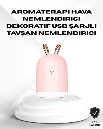 Ultrasonik Hava Nemlendirici 200 ml Aroma Difüzör LED Işıklı Sessiz