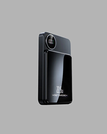 Manyetik Powerbank 15W Wireless Hızlı Şarj LED Ekranlı