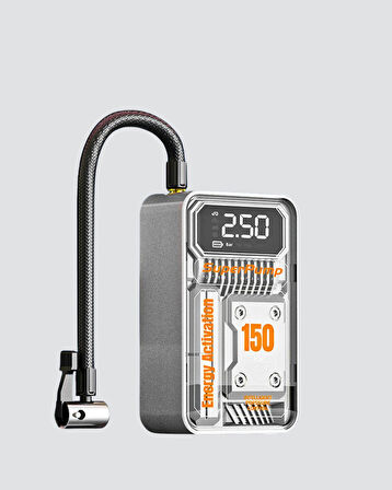 Şarjlı Kablosuz Hava Pompası – 150 PSI Basınç, LED Ekran ve 6000mAh Batarya
