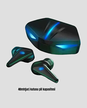 Tam Kablosuz Oyuncu Kulaklığı 5.0 Bluetooth LED Kontrollü