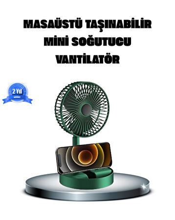 Katlanabilir Şarjlı Mini Fan 3 Kademeli Hız Ayarlı Taşınabilir
