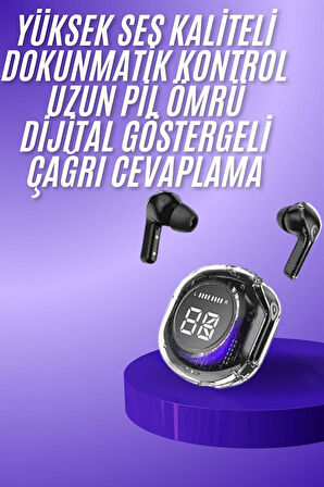 Yeni Nesil Bluetooth Kulaklık Dijital Göstergeli  Dokunmatik 5.3 Kablosuz