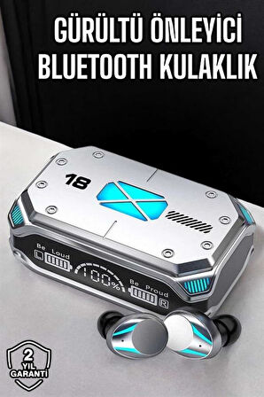 Kablosuz Powerbankli  Kulaklığı Gürültü Önleyici